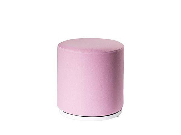 CEOT-042 (Rose Quartz Fabric) | Marche Swivel Ottoman -- Trade Show Rental Furniture