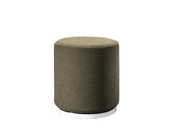 CEOT-080 (Olive Faux Sheep Fur) | Marche Swivel Ottoman -- Trade Show Rental Furniture