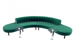 Endless Powered Low Back Comma Sectional w/ 2 Round Tables