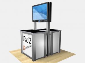 REEV-1233  /  Double-Sided Rectangular Counter Kiosk